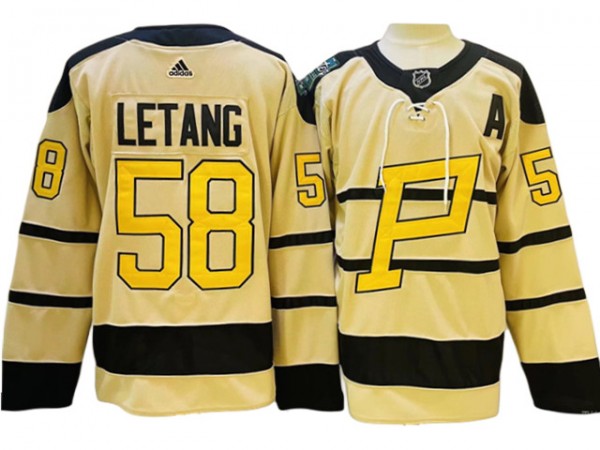 Pittsburgh Penguins #58 Kris Letang Cream 2023 Winter Classic Jersey