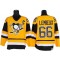 Pittsburgh Penguins #66 Mario Lemieux Vintage CCM Jersey - Black/White/Yellow