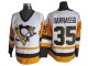 Pittsburgh Penguins #35 Tom Barrasso Vintage CCM Jersey - Black/White/Yellow