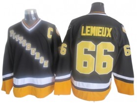 Pittsburgh Penguins #66 Mario Lemieux 1996 Vintage CCM Jersey - Black/White