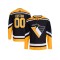 Custom Pittsburgh Penguins Black Reverse Retro 2.0 Jersey