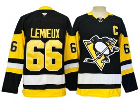 Pittsburgh Penguins #66 Mario Lemieux Black Home 2024 Jersey