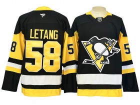 Pittsburgh Penguins #58 Kris Letang Black Home 2024 Jersey