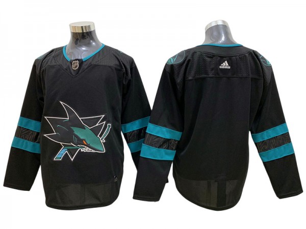 San Jose Sharks Blank Black Alternate Jersey