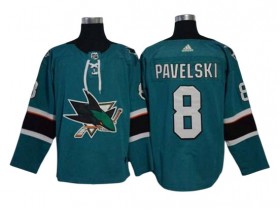 San Jose Sharks #8 Joe Pavelski Teal Home Jersey