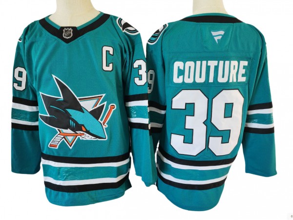 San Jose Sharks #39 Logan Couture Teal Home Jersey San Jose Sharks #39 Logan Couture Teal Home Jersey