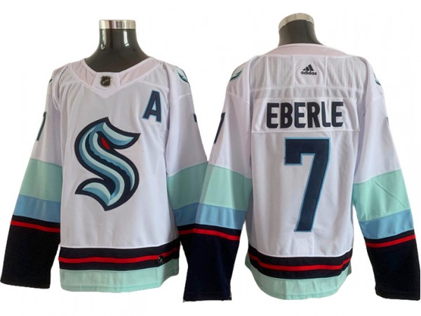 Seattle Kraken #7 Jordan Eberle White Away Jersey