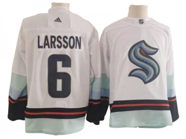 Seattle Kraken #6 Adam Larsson White Jersey