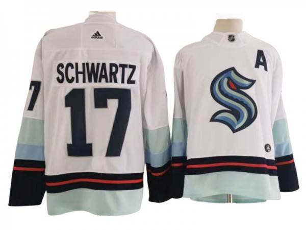 Seattle Kraken #17 Jaden Schwartz White Jersey