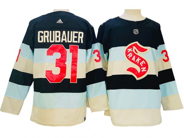 Seattle Kraken #31 Philipp Grubauer 2024 NHL Winter Classic Jersey