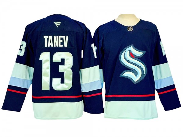 Seattle Kraken #13 Brandon Tanev Navy Home 2024 Jersey