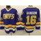 Slap Shot Charlestown Chiefs #16 Jack Hanson Blue Movie Hockey Jersey