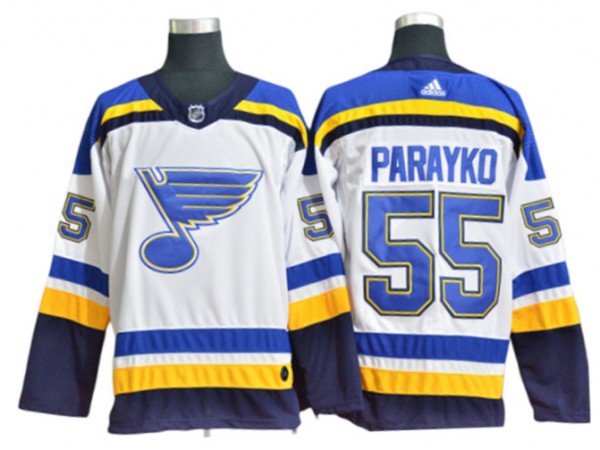 St. Louis Blues #55 Colton Parayko White Away Jersey