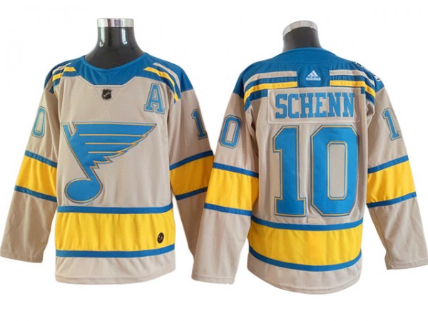 St. Louis Blues #10 Brayden Schenn Cream 2022 Winter Classic Jersey