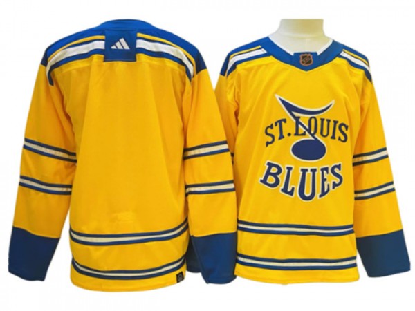 St. Louis Blues Blank Yellow 2022/23 Reverse Retro Jersey