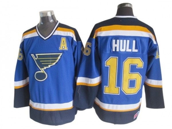 St. Louis Blues #16 Brett Hull 1998 Vintage CCM Jersey - Blue/White