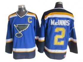 St. Louis Blues #2 Al MacInnis 1998 Vintage CCM Jersey - Blue/White