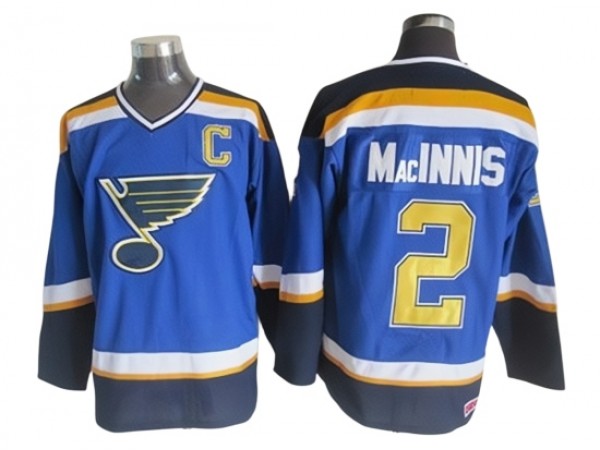 St. Louis Blues #2 Al MacInnis 1998 Vintage CCM Jersey - Blue/White