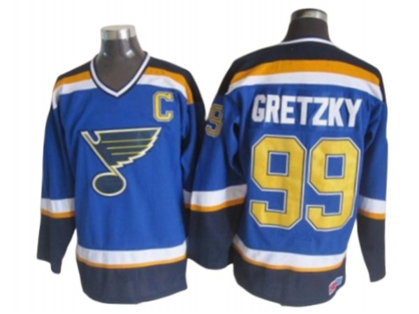 St. Louis Blues #99 Wayne Gretzky 1998 Vintage CCM Jersey - Blue/White