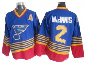 St. Louis Blues #2 Al MacInnis 1995 Vintage CCM Jersey - Blue/White