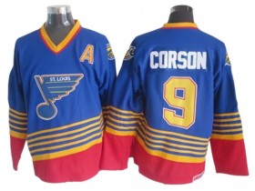 St. Louis Blues #9 Shayne Corson 1995 Vintage CCM Jersey - Blue/White