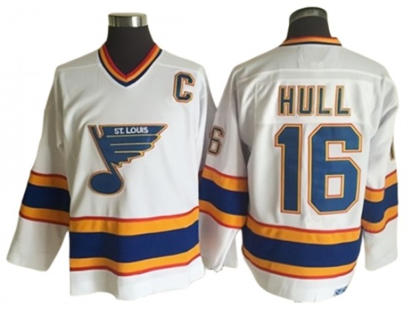 St. Louis Blues #16 Brett Hull Vintage CCM Jersey - Blue/White