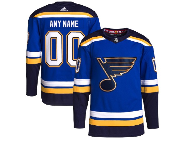 Custom St. Louis Blues Blue Home Jersey