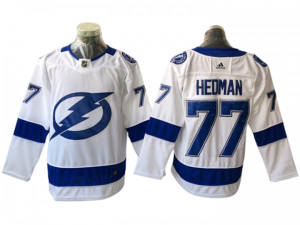 Tampa Bay Lightning #77 Victor Hedman White Away Jersey