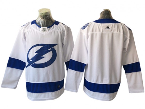 Tampa Bay Lightning Blank White Away Jersey