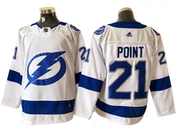 Tampa Bay Lightning #21 Brayden Point White Away Jersey