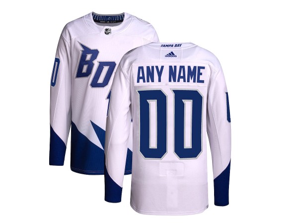 Custom Tampa Bay Lightning White 2022 Stadium Series Jersey