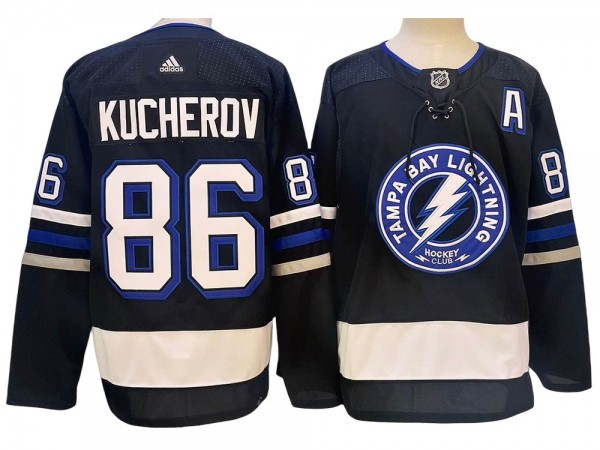 Tampa Bay Lightning #86 Nikita Kucherov Black Alternate Jersey