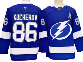 Tampa Bay Lightning #86 Nikita Kucherov Blue Home 2024 Jersey