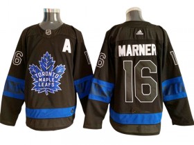 Toronto Maple Leafs #16 Mitchell Marner Black Alternate Reversible Jersey