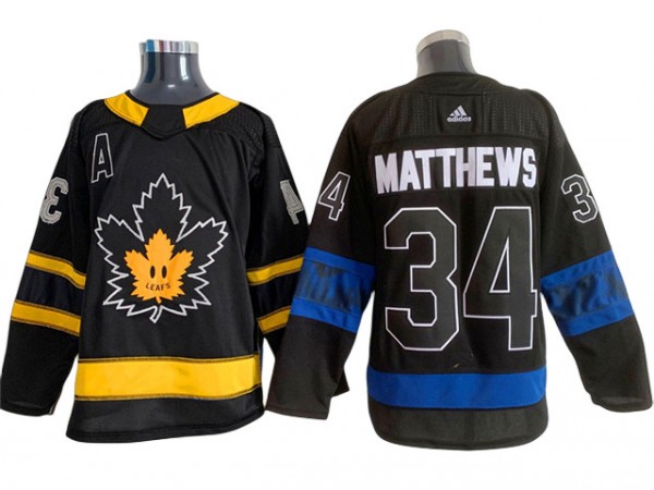 Toronto Maple Leafs #34 Auston Matthews Black Alternate Reversible Jersey