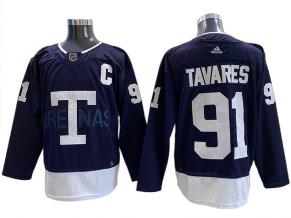 Toronto Maple Leafs #91 John Tavares Navy 2022 Heritage Classic Jersey