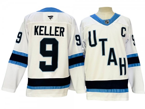 Utah Hockey Club #9 Clayton Keller White 2024 Jersey