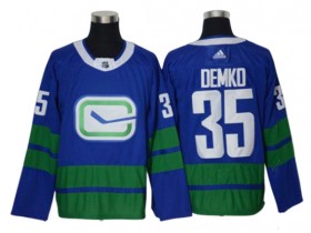 Vancouver Canucks #35 Thatcher Demko Blue Alternate Jersey