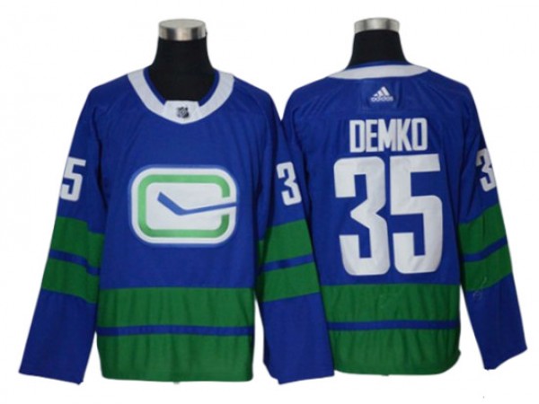 Vancouver Canucks #35 Thatcher Demko Blue Alternate Jersey