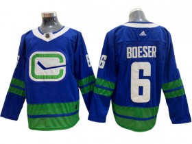 Vancouver Canucks #6 Brock Boeser Blue Alternate Jersey