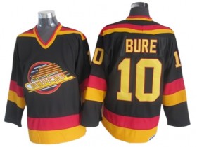 Vancouver Canucks #10 Pavel Bure 1989 Vintage CCM Jersey - Black/Yellow