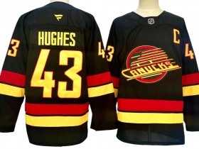 Vancouver Canucks #43 Quinn Hughes Black 2024 Alternate Jersey