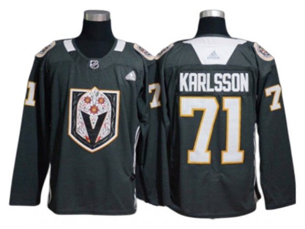 Vegas Golden Knights #71 William Karlsson Grey Dia de los Muertos Jersey