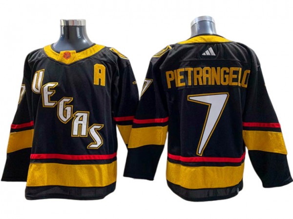 Vegas Golden Knights #7 Alex Pietrangelo Black Reverse Retro 2.0 Jersey