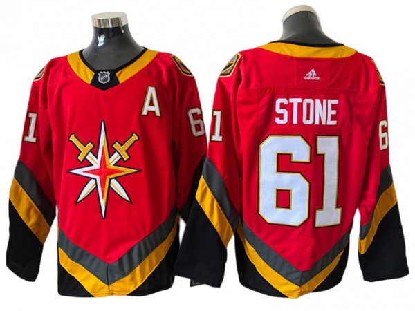 Vegas Golden Knights #61 Mark Stone Red 2021 Reverse Retro Jersey