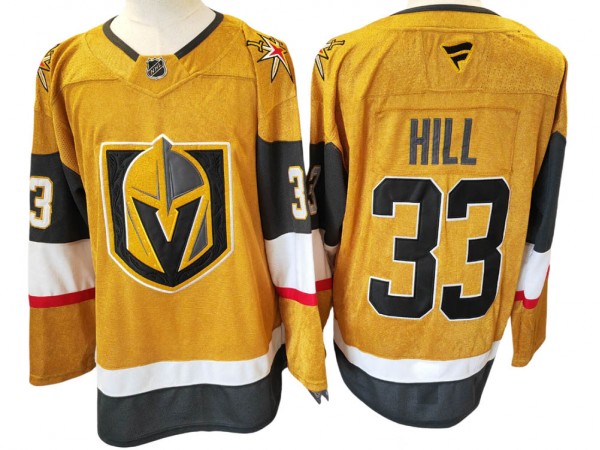 Vegas Golden Knights #33 Adin Hill Gold Alternate Jersey Vegas Golden Knights #33 Adin Hill Gold Alternate Jersey