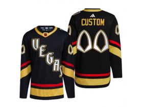 Custom Vegas Golden Knights Balck Reverse Retro 2.0 Jersey