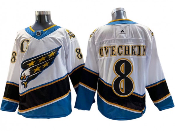 Washington Capitals #8 Alex Ovechkin White 2023 Jersey