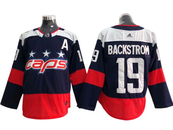 Washington Capitals #19 Nicklas Backstrom Navy Stadium Series Jersey