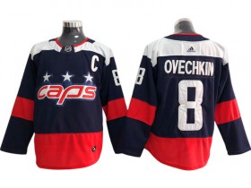 Washington Capitals #8 Alex Ovechkin Navy Stadium Series Jersey